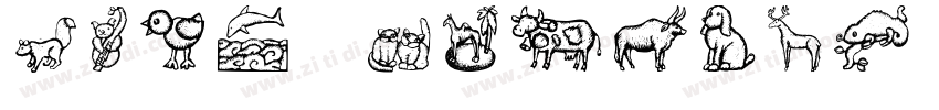 Cute Animals Regular字体转换